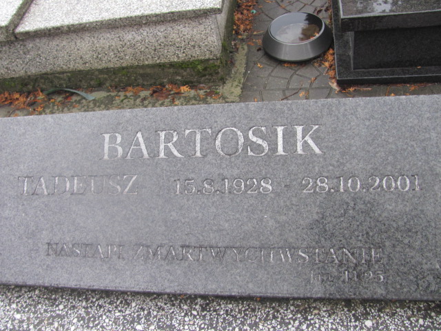 Tadeusz BARTOSIK 1928 Goleszów - Grobonet - Wyszukiwarka osób pochowanych