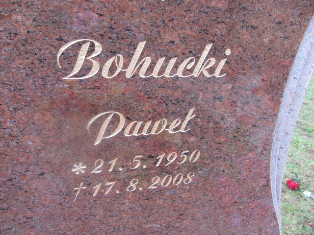 Paweł Bohucki 1950 Goleszów - Grobonet - Wyszukiwarka osób pochowanych