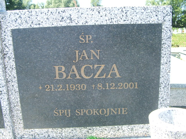 Jan BACZA 1930 Goleszów - Grobonet - Wyszukiwarka osób pochowanych