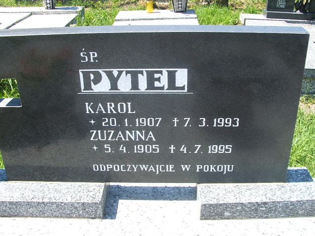 Zuzanna PYTEL 1905 Goleszów - Grobonet - Wyszukiwarka osób pochowanych