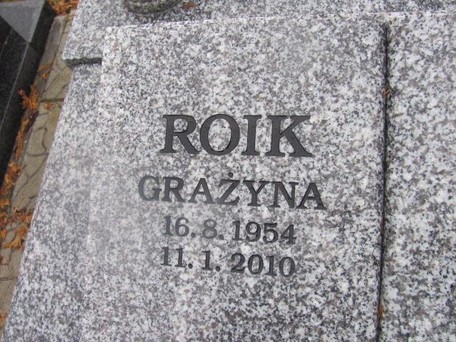 Grażyna Roik 1954 Goleszów - Grobonet - Wyszukiwarka osób pochowanych