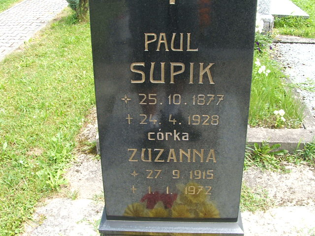 Paul SUPIK 1877 Goleszów - Grobonet - Wyszukiwarka osób pochowanych