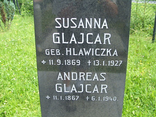 Andreas GLAJCAR 1867 Goleszów - Grobonet - Wyszukiwarka osób pochowanych