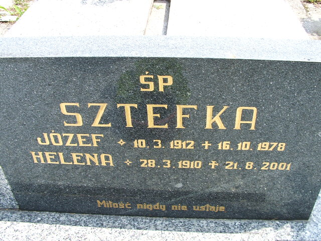 Grób JÓZEF SZTEFKA