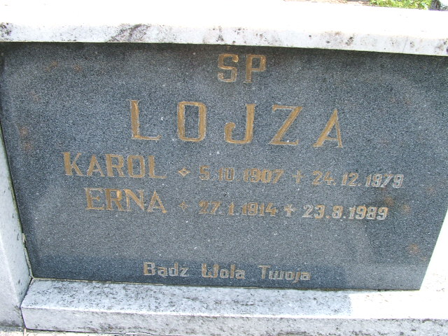 Karol LOJZA 1907 Goleszów - Grobonet - Wyszukiwarka osób pochowanych