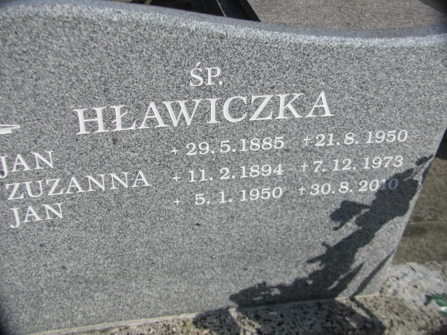 Jan Hławiczka 1950 Goleszów - Grobonet - Wyszukiwarka osób pochowanych