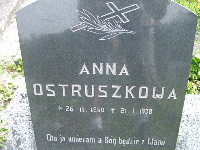 Anna OSTRUSZKOWA 1850 Goleszów - Grobonet - Wyszukiwarka osób pochowanych
