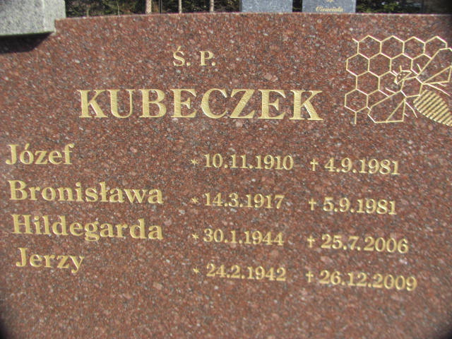 Jerzy Kubeczek 1942 Goleszów - Grobonet - Wyszukiwarka osób pochowanych