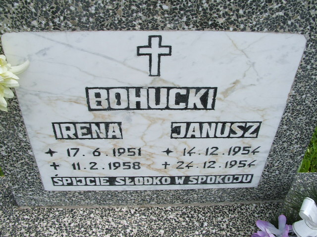 Janusz BOHUCKI 1954 Goleszów - Grobonet - Wyszukiwarka osób pochowanych