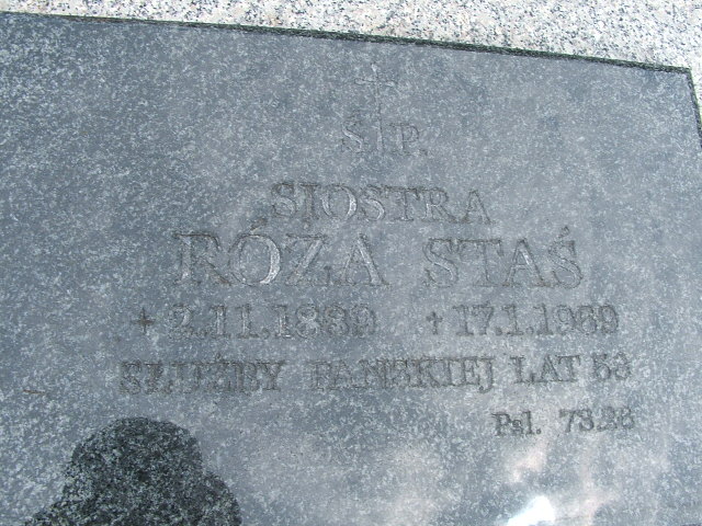 Róża STAŚ 1880 Goleszów - Grobonet - Wyszukiwarka osób pochowanych