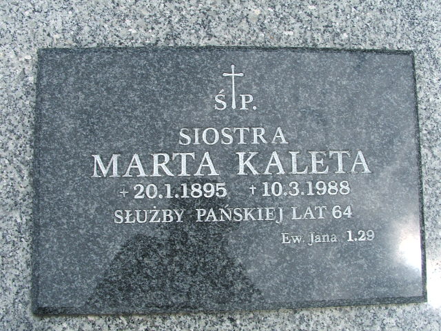 Grób MARTA KALETA