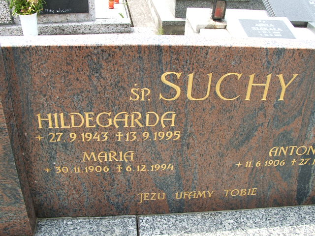 HILDRGARDA SUCHY 1943 Goleszów - Grobonet - Wyszukiwarka osób pochowanych