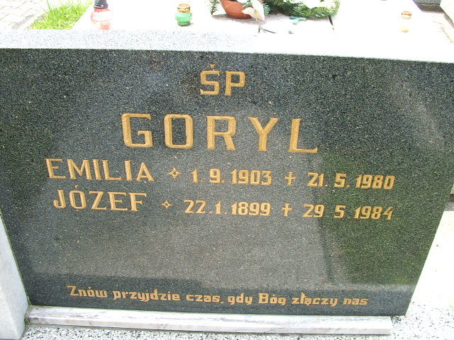 Emilia GORYL 1903 Goleszów - Grobonet - Wyszukiwarka osób pochowanych