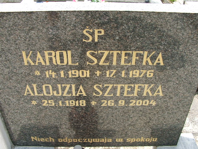 Karol SZTEFKA 1901 Goleszów - Grobonet - Wyszukiwarka osób pochowanych