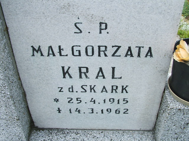 Małgorzata KRAL 1915 Goleszów - Grobonet - Wyszukiwarka osób pochowanych