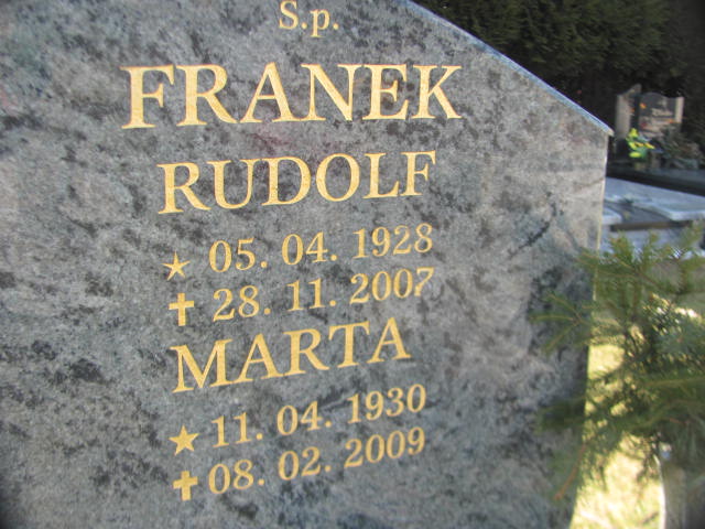 Rudolf Franek 1927 Goleszów - Grobonet - Wyszukiwarka osób pochowanych