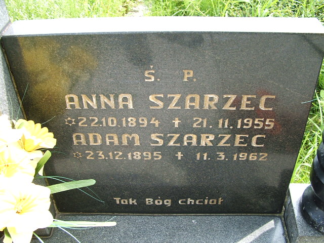 Adam SZARZEC 1895 Goleszów - Grobonet - Wyszukiwarka osób pochowanych