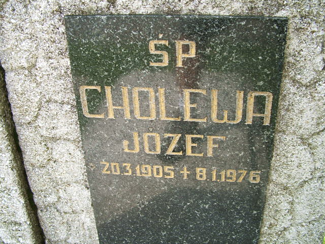 Józef CHOLEWA 1905 Goleszów - Grobonet - Wyszukiwarka osób pochowanych