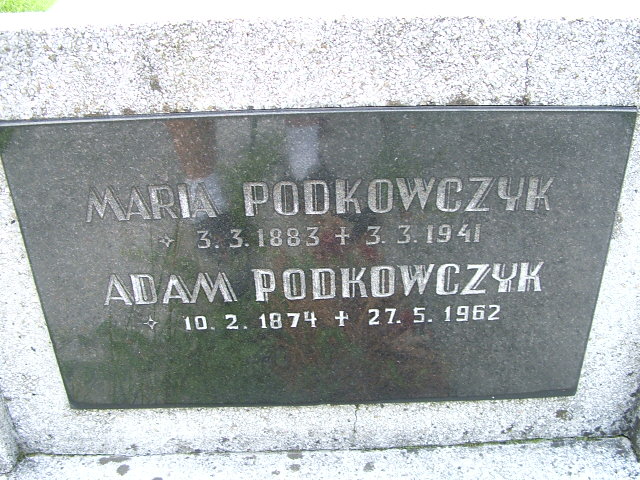 Maria PODKOWCZYK 1883 Goleszów - Grobonet - Wyszukiwarka osób pochowanych