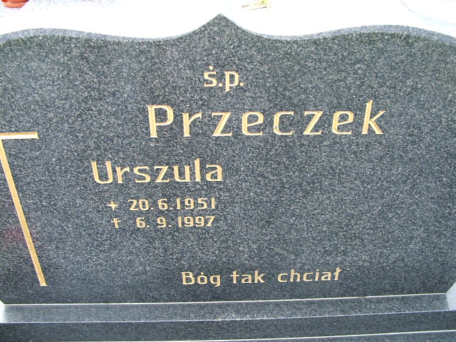 Urszula Przeczek 1951 Goleszów - Grobonet - Wyszukiwarka osób pochowanych