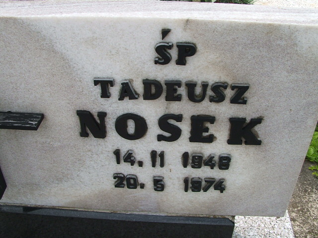 Tadeusz NOSEK 1948 Goleszów - Grobonet - Wyszukiwarka osób pochowanych