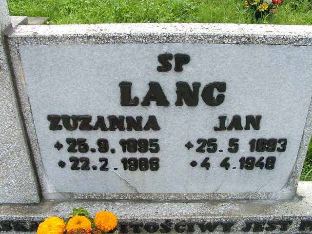 Jan LANC 1893 Goleszów - Grobonet - Wyszukiwarka osób pochowanych