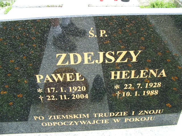 Helena ZDEJSZY 1928 Goleszów - Grobonet - Wyszukiwarka osób pochowanych